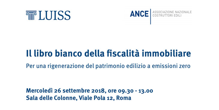 Presentazione Libro Bianco della Fiscalità Immobiliare