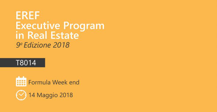 Al via la IX Edizione dell’EREF - Executive Program in Real Estate, il percorso didattico ad alta specializzazione nel settore immobiliare della LUISS Business School, con il patrocinio di Assoimmobiliare