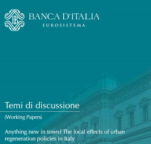 Banca d'Italia: Anything new in town? The local effects of urban regeneration policies in Italy