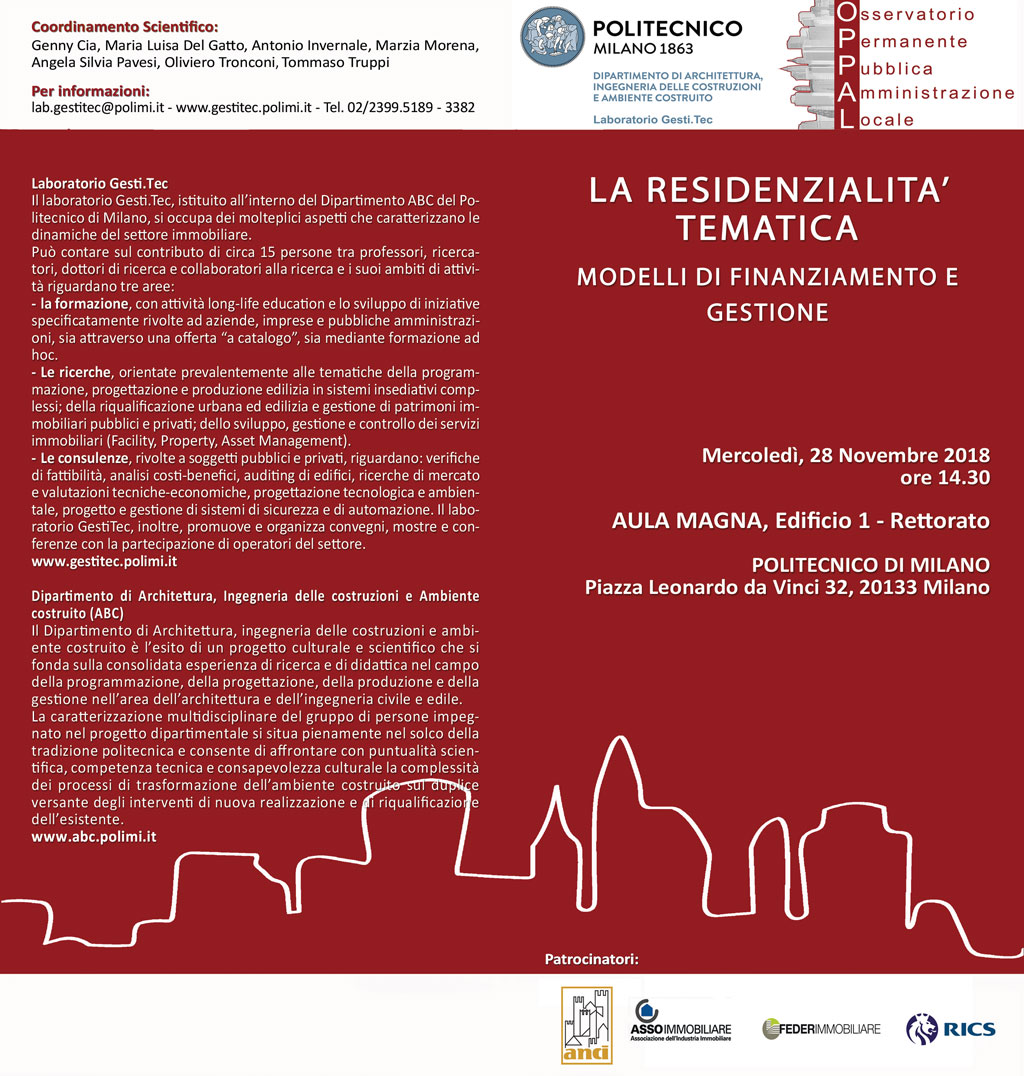 L’efficienza dei processi concessori XI Rapporto 2018. Con approfondimento dedicato al tema della residenzialità tematica