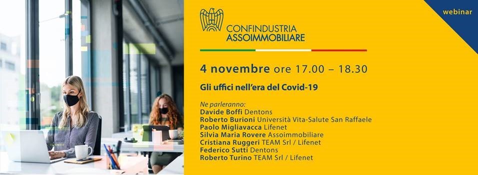 Webinar Assoimmobiliare. Gli uffici nell’era del Covid-19