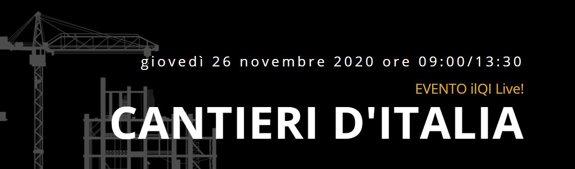 ilQi. Webinar “Cantieri d’Italia” e assegnazione del premio Pentola d’Oro a Mario Abbadessa