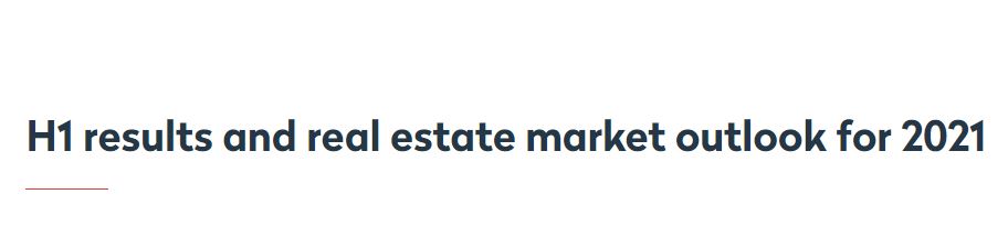 GVA Redilco | SIGEST. H1 results and real estate market outlook for 2021