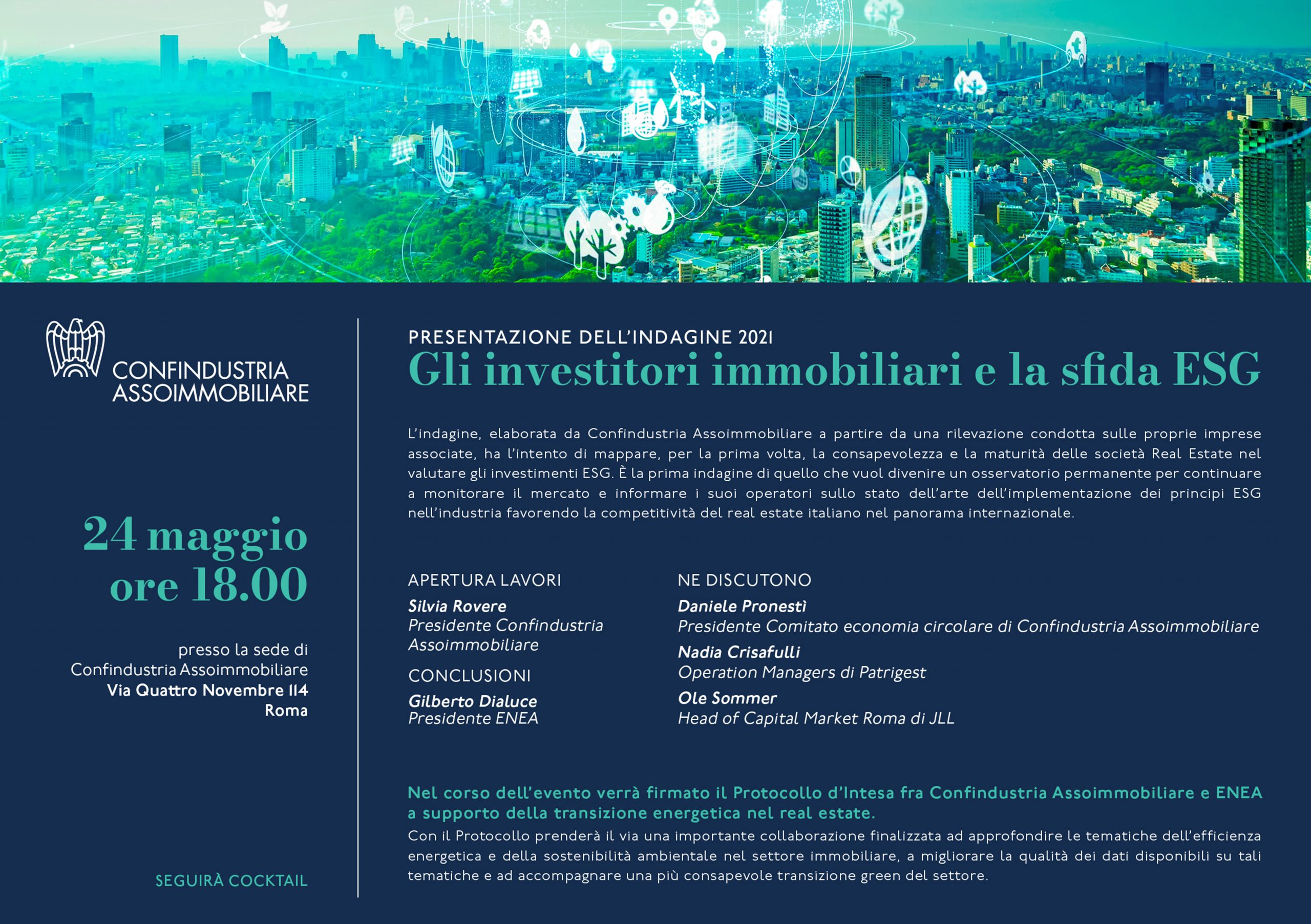 Presentazione dell'Indagine 2021 Gli investitori immobiliari e la sfida ESG