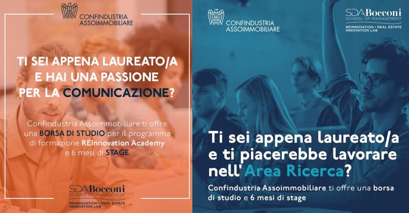 CONFINDUSTRIA ASSOIMMOBILIARE OFFRE A BRILLANTI NEO-LAUREATI O LAUREANDI UNA BORSA DI STUDIO IN BOCCONI