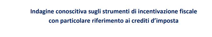 Assoimmobiliare. Indagine conoscitiva crediti di imposta