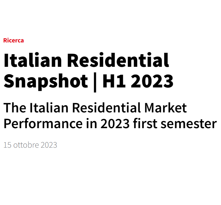 JLL. Italian Residential Snapshot