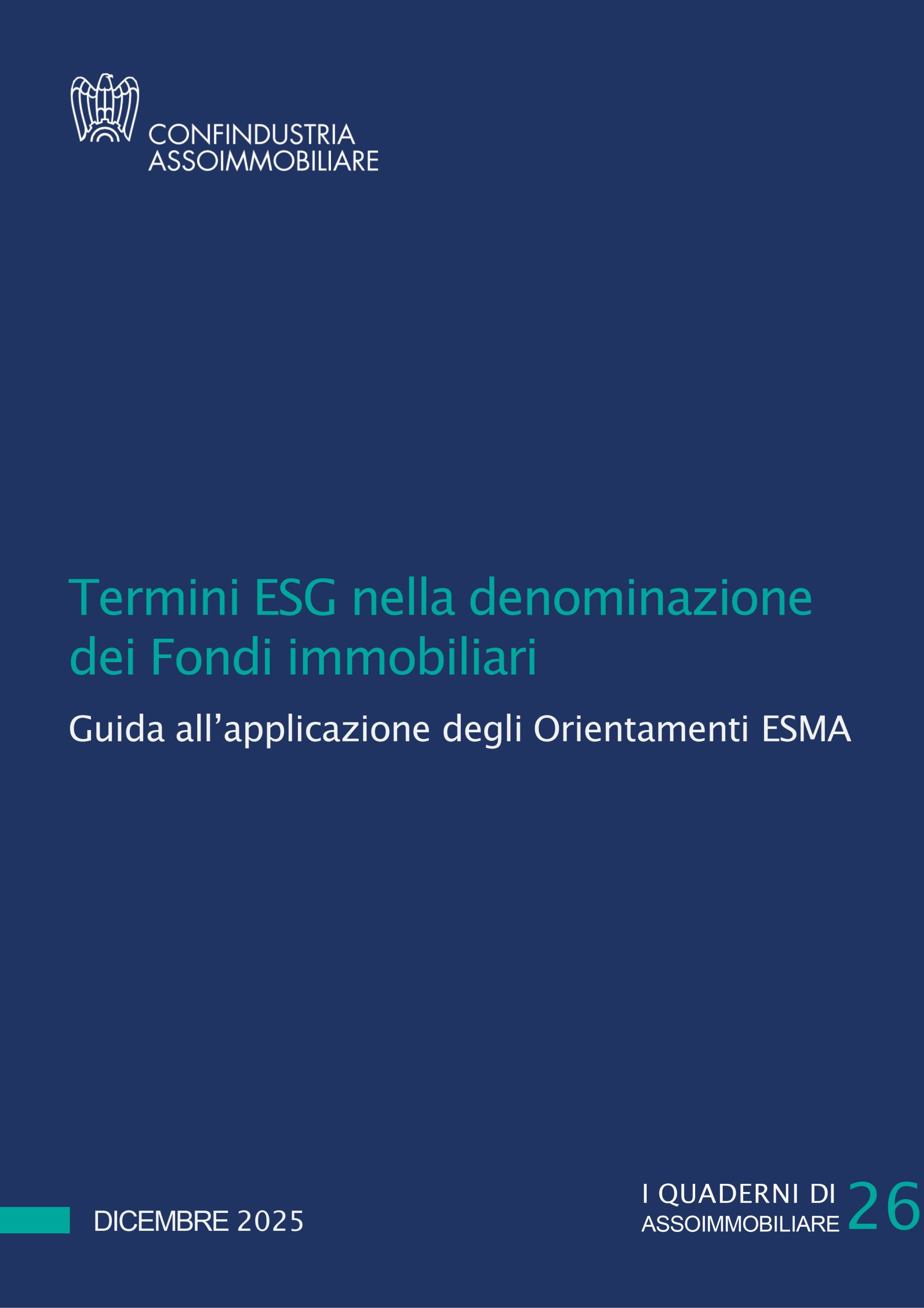 Termini ESG nella denominazione dei fondi immobiliari