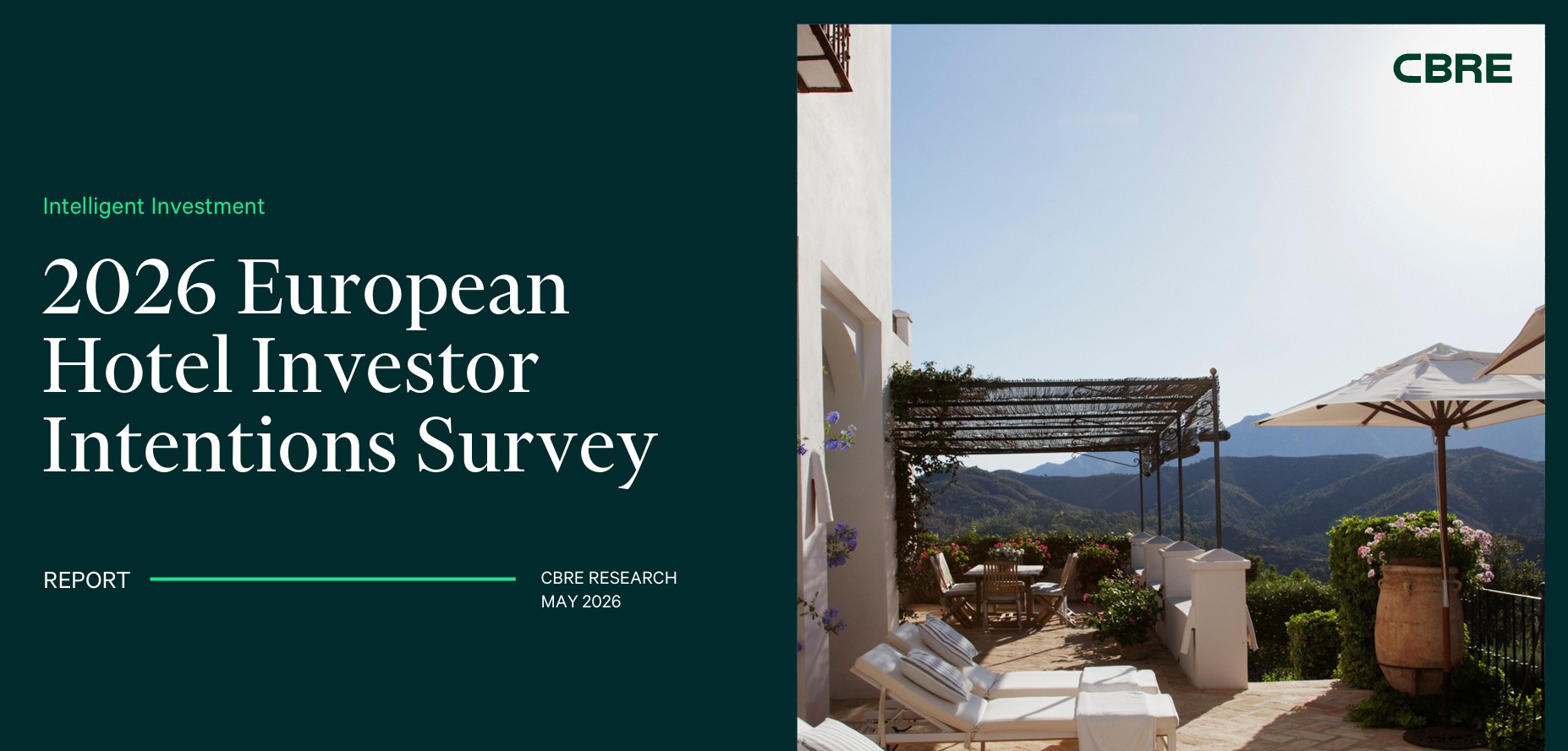 CBRE. Investor sentiment on the European hospitality market.